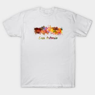 San antonio skyline in watercolor T-Shirt